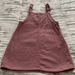 Pink corduroy overall bib pinafore suspender dress, size S Barbiecore boho Photo 14