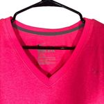 Nike Dri Fit Pink Long Sleeve V-Neck Athletic Long Sleeve T-Shirt Women Sz M Photo 2