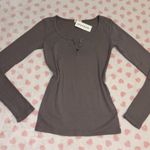 John Galt Brandy Melville  grey long sleeve top  Photo 0