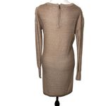 Mango Gold Shimmer Long Sleeve Round Neck Sweater Dress Size S Photo 4