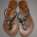 Mystique Boutique  Crystal embellished Sandal Size 10 Handmade Photo 0