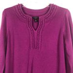 Dana Buchman  V-Neck Ruffled Pullover Knit Sweater Size Medium Photo 2
