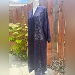 Victoria's Secret Victoria’s Secret Gold Crown Label Purple Lace Devore Duster Robe Size Medium Photo 3