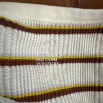 Aerie NWT White Brown Yellow Striped Waffle Knit Racerback Tank Top Size Large Photo 3