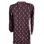 Vintage Antony Glasgow Cardigan Sweater Pink Black Knit Geometric Dog Pattern Red Photo 1