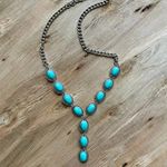 Red Saguaro Trading Post Faux Turquoise Concho Lariat Necklace Photo 1