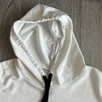White Cropped Hoodie with Lace Detail Size M Size M Photo 2