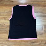 Sag Harbor Vintage 90s Petite Tank Top Sleeveless Knit Pink Trim Casual Top Photo 4