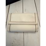 Coach Y2K  Bumblebee and Floral Straw and Leather Wallet 4.5x3.5" EUC Photo 1