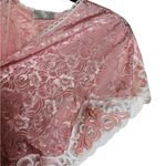 Val Mode Vintage Satin Lace Kimono Robe Floral Pink Feminine Coquette Size Me Size M Photo 4