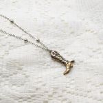 Rustic Cowgirl Boot Pendant Necklace Silver Photo 4