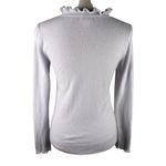 Club Monaco Cashmere Sweater Gray Pale XS Ruffle Neck Photo 1