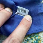 Vintage Prisu Italian blue white paisley long neck hair scarf Multiple Photo 10