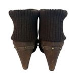 Kathy Van Zeeland  Brown Sweater Cuff Platform Ankle Boots Womens Size 7.5 Photo 6