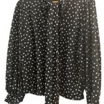 ZARA  Black and White Polka Dot Blouse  Photo 0