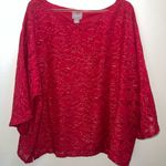 Chico's  Red and Gold size 2 which is a 12/large Blouse Photo 0