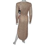 Mac Duggal Ieena Sequined High Low Front Twist Midi Dress 26549 Rose Gold Sz 4 Photo 4