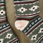 Madewell  Geometric Print Cotton Trouser Socks in Navy, Pink, Olive, Maroon OS Photo 2