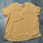 Tommy Hilfiger  Women's mustard Yellow stripes v neck sport large athlete Photo 5
