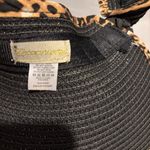 Daisy Fuentes  Sun Hat Black Sport Visor with Leopard Trim Bow Detail Photo 6