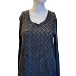 Simply Vera Vera Wang Women’s Medium Longline Tunic Sweater – Beige Gray Photo 0