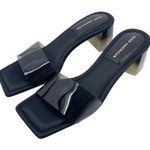 Good American Womens Sandal Size 9 Ombre Black Block Heel Square Toe Slides Photo 0