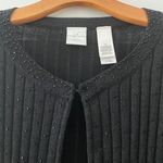 Charter Club black sparkle sweater cardigan. Photo 5