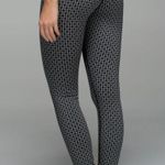 Lululemon Tri Geo Silver Spoon Black Grey Wunder Under Pant Full-On Luon Legging Photo 2