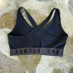 Under Armour  black, criss cross back sports bra; size M Photo 1