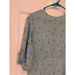 Faithfull the Brand Floral Midi Dress Ruffle Sleeve Blue Yellow M Photo 2