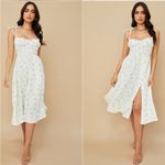 House Of CB House of‎ CB CHRISTABEL Ivory Floral Shirred Midi Dress NWOT size XS Photo 9