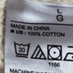 Banana Republic  Womens 100% Cotton White Cable Knit Pullover Sweater‎ sz L Cozy Photo 3