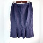Ralph Lauren Lauren 12 Linen Midnight Blue Pencil Knee Skirt - New! Photo 1