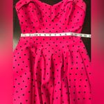 NWT Vixen by Micheline Pitt Hot Pink Polka Dot Maneater Swing Dress Sz M Size M Photo 6