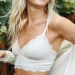 Aerie New with tags RIBBED EYELASH LACE TRIM
LONGLINE beige bralette top Photo 0