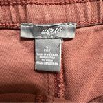 Aerie Rust Brown Elastic Waist Raw Hem Drawstring Pull On Shorts Size Small 4338 Photo 3