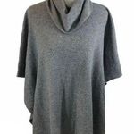 St. Tropez  West Grey 100% 2-Ply Cashmere Poncho Sweater Size Medium/Large EUC Photo 0