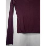 The Limited  Sweater Women's Medium Maroon Silk Cashmere Long Sleeve Minimalist Photo 2