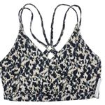 Core 10 strappy surplice leopard print yoga/ sports bra women Size Medium Photo 0