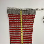 Paco Rabanne Strapless Stripe Knit Bodycon Dress Back Buttons Cotton Jacquard XS Red Photo 4