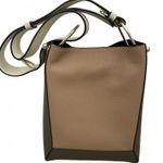 Strathberry Lana Midi Bucket Bag Leather Khaki/Caramel/Diamond NWT Brown Photo 6