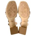 Jewel Badgley Mischka Michelle Gold Metallic Strappy Block Heel Sandals Size 9.5 Photo 5