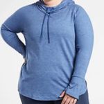 Athleta Uptempo Hoodie Sweatshirt Chrome Blue/ Light Chrome Blue Medium $98 Photo 1