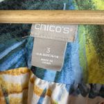 Chico's  Tropical Leaf Print Blouse Size 3 (16/18) Lightweight Flowy Resort Bright Photo 6