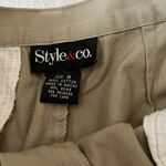 Style & Co  Vintage Tan Khaki Chino High Rise Midi Skirt Photo 1