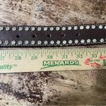 Vintage 90s Nocona Western Belt Studded Rhinestones Leather Women's‎ Medium Silver Photo 7