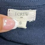 J.Crew Navy Blue Shirt Peter Pan Collar Polk a dot blouse 3/4 sleeves cotton zip back S Photo 1