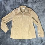Allison Daley  Top Medium Zip Jacket Beige‎ Tan Pockets Collard Long Sleeve Photo 7