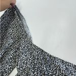 Slate + Willow Slate &‎ Willow Dress Womens Small Black White Ditsy Floral Tie Front Midi Photo 13