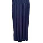 Eloquii  Wide Leg Sleeveless V Neck Jumpsuit Plus Size Navy Blue One Piece Sz 22 Photo 6